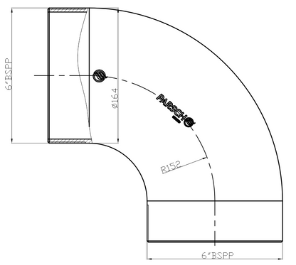 6'' Aluminium 90 Degree Elbow