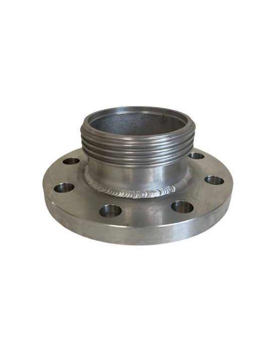 DN125 PN25 Aluminium Flange x 5.5'' Male Round Thread