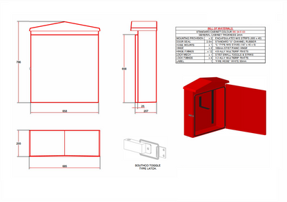 Fire Hose Cabinet - GRP Fibreglass