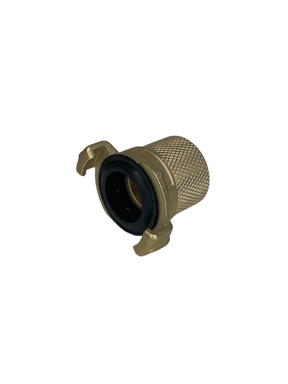 1" Brass Geka Coupling x Bib Tap Thread (7/8" Female BSP)